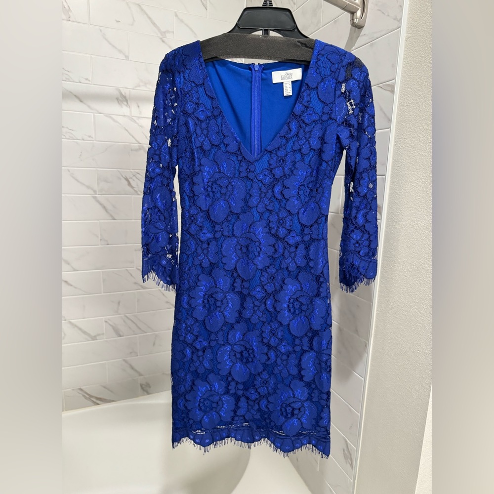 Blue lace dress